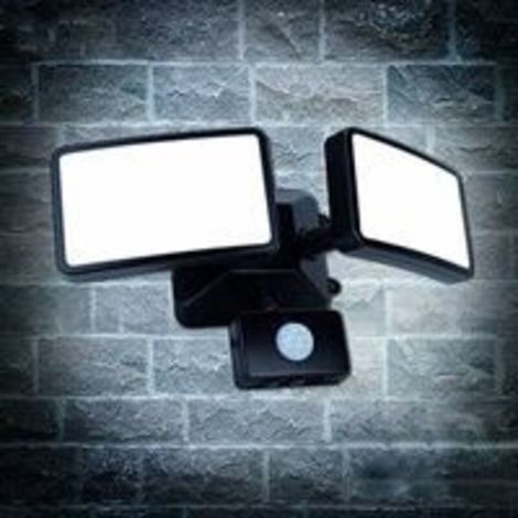 Projecteur Led Avec Détecteur De Mouvement Réglable, Projecteur Extérieur Led À Double Tête, Étanche Ip65, Blanc Lumière Du Jour, Parc, Garage Et Entrée - RWProjecteur à détecteur de mouvement (1/5)