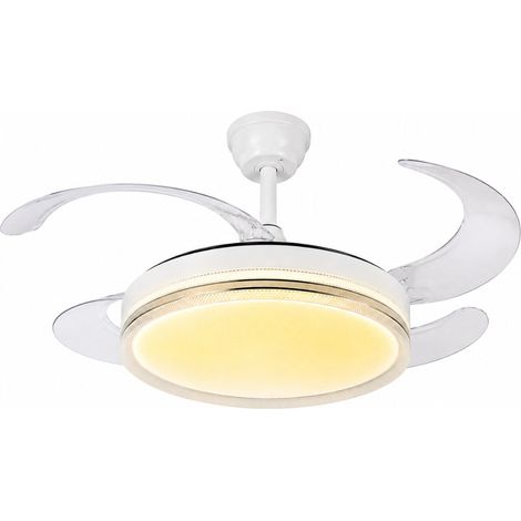 Ventilatore da Soffitto 48" LED 72W Pale Retrattili Telecomando DC (1/5)