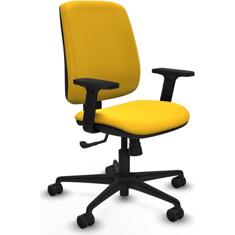 Silla de oficina piqueras y crespo Alares cuero sintético amarillo (1/2)