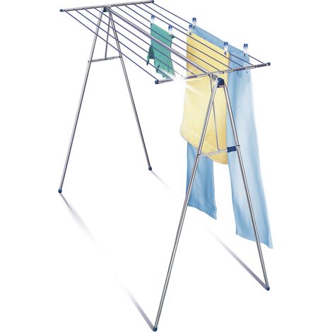 Leifheit 72706 Linomaxx 210 Stendibiancheria da Pavimento Ripiegabile 21 metri filo 150 cm colore Bianco