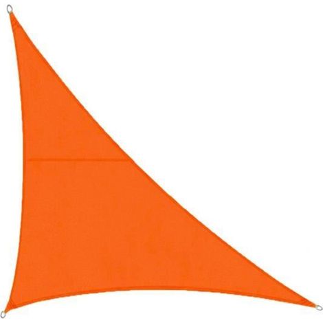 Voile d'ombrage - - Orange - 5 x 5 x 7 m - Protection anti-UV 90% - Résistante aux intempéries (1/5)