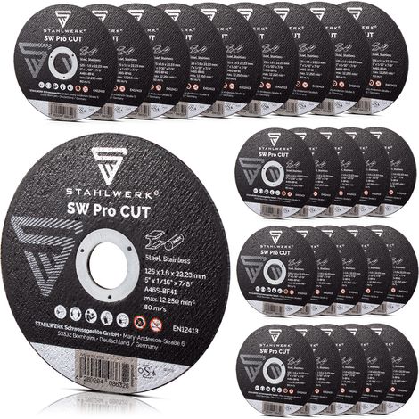 STAHLWERK Disco da taglio/affilatura SW Pro Cut Ø125 mm, set di 25 pezzi