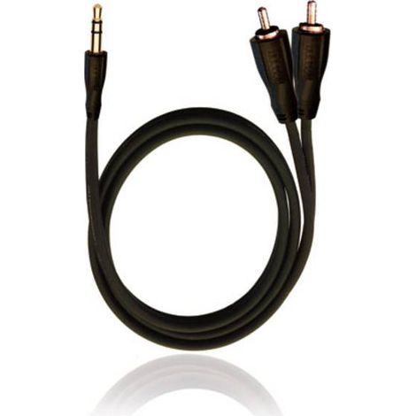 RCA D1C84012 Jack / RCA Audio Cavo [2x Spina RCA - 1x Spina jack da 3.5 mm] 0.50 m Nero