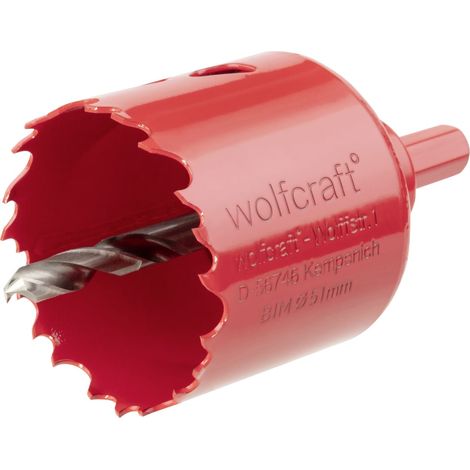 Wolfcraft Lochsäge Ø 51 mm Bimetall inkl. Schaft und Bohrer Bohrmaschinenzubehör