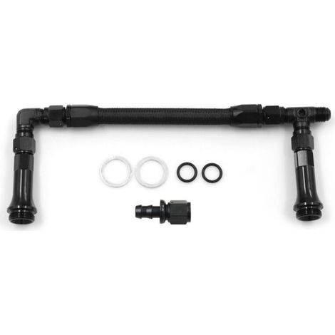 Durite d'alimentation double AN6 tressée en alliage d'aluminium pour carburateur Holley 4150, filetage 7/8''-20. (1/5)