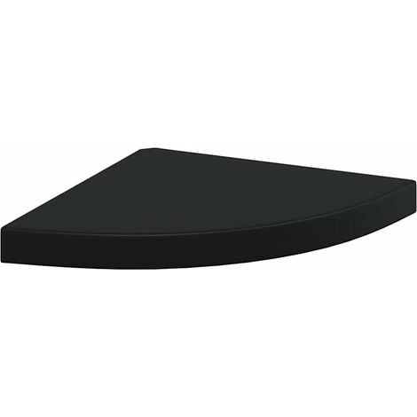 Estante flotante de esquina MDF negro 35x35x3,8 cm vidaXL