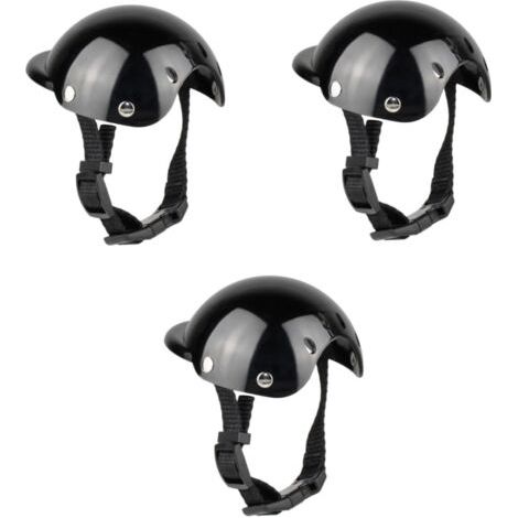 Ensemble de trois pièces spécialement conçu pour les animaux de compagnie de race Chihuahua : casque de vélo, lunettes de sécurité, casque élégant pour chien et casquette pare-chocs. (1/3)