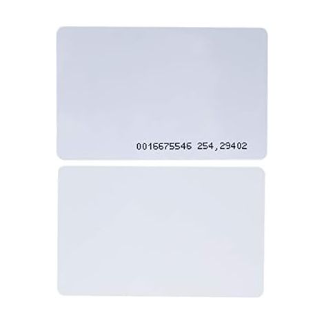 100 pcs Carte RFID 125KHz Proximité ID Smart Card Tag 0.8 mm d'épaisseur pour Système de Contrôle d'accès, Blanc (1/5)