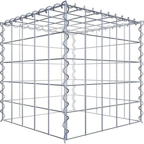 Gabiondeco - Gabion - Element de prolongation en hauteur 50 cm x 50 cm x 50 cm (L x H x P). maille 10 x 10 cm. Spirale. Attention : il manque une grille - Made in Ger... (1/5)