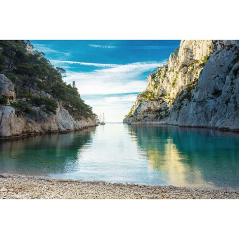 Tableau sur toile calanque Cassis 30x45 cm - Impression sur Toile Murale Décorative - Image imprimée en HD sur Toile - Toile sur Châssis en Bois FSC - Fabriqué en France (1/5)