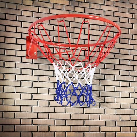 Panier de basket mural 46 cm en métal et nylon rouge (1/5)