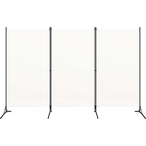 Divisorio Ambienti Divider per stanze Paravento a 3 Pannelli Bianco 260x180 cm in Tessuto (1/5)