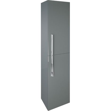 Colonne de salle de bain 2 portes réversibles – Finition anthracite – Dimensions 80x40cm – Design moderne pour espaces restreints – Anconetti