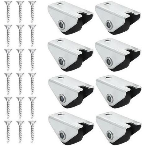 Pack de 8 Mini Roulettes Fixes en Caoutchouc de 15 mm pour Meubles: Charge Robuste de 6 kg, et Vis, Idéal pour Améliorer Mobilité des Meubles (1/5)