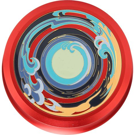Stabilisateur de disque vinyle LP professionnel avec coussinet inférieur en silicone pour amortir les vibrations (rouge)
