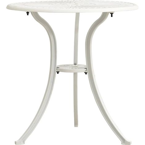 Mesa de jardín aluminio fundido blanco 62x62x65 cm vidaXL (1/5)