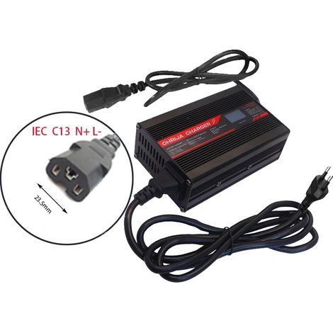 Chargeur pour batterie lithium-ion, sortie 54,6V, courant 5A, IEC, EU-220V (1/2)