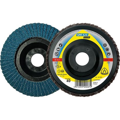 Disque abrasif à lamelles KLINGSPOR K80,115x22,23mm bombé