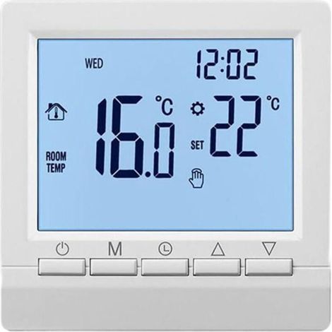 Termostato intelligente da parete FOREHILL per caldaie ad acqua, riscaldamento a pavimento, display digitale, termostato antigelo per caldaia a gas con funzione di blocco bambini