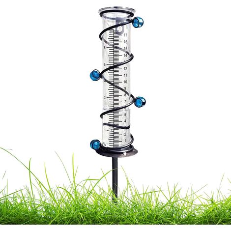 Pluviomètre décoratif de jardin, pluviomètre de jardin en verre, pluviomètre d'extérieur (1/5)