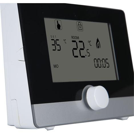 Thermostat programmable blanc pour chaudière murale (1/5)