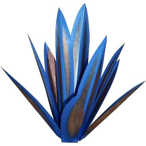Scultura rustica in metallo raffigurante una pianta di agave, decorazione per interni, dipinta a mano, decorazione da giardino, 27 cm