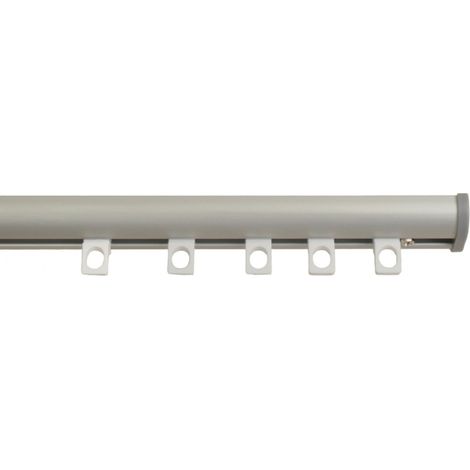 Secodir – Tringle à rideau discret 2 m – Aluminium extrudé – Fixation plafond – 20 glisseurs fournis – Fabrication française