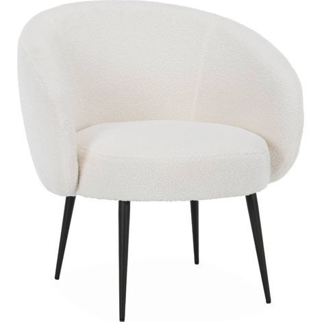 sweeek - Design-Rundsessel mit Bouclé-Bezug