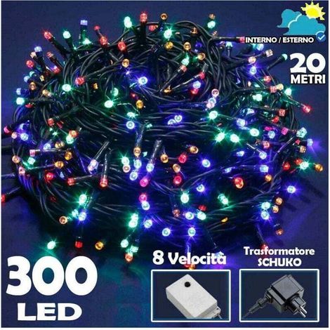 YMYNY Guirlande lumineuse 300 LED avec lucioles multicolores, contrôleur 8 fonctions, extérieur - (1/4)