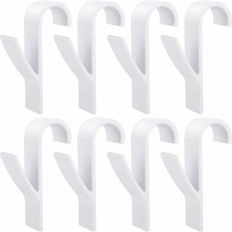 8 pièces Crochet Radiateur, Crochet radiateur sèche serviette, Crochet pour Radiateurs plastique Blanc, Patères Radiateur de Salle de Bain (1/4)