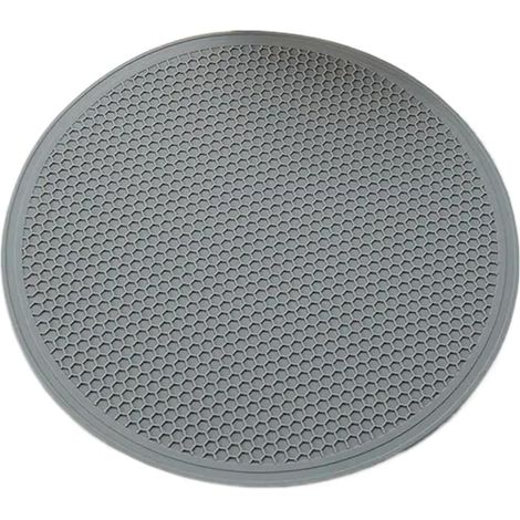 Tapis en Silicone Multifonction résistant à la Chaleur de 30cm, sous-Verres for Tasses Boisson pour Casseroles, Assiettes(Light Grey)