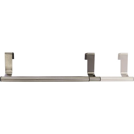 Barre de rangement à accroches spécial porte de placard extensible de 24,5 à 39,5 cm