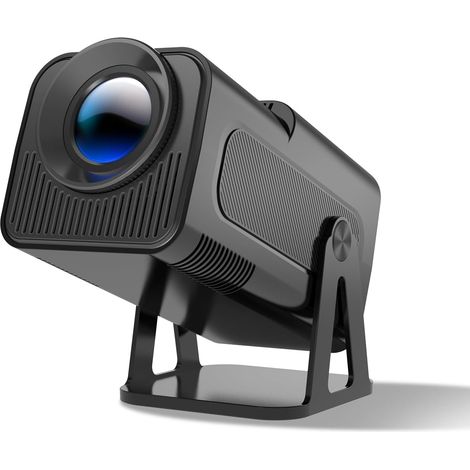 Proyector inteligente HY320 NTV 4K 1080P, miniproyector con WiFi 6 y Bluetooth 5.2/320 ANSI, 12000 lúmenes, WiFi 5G, corrección trapezoidal automática y asistente de voz para cine en casa al aire libr