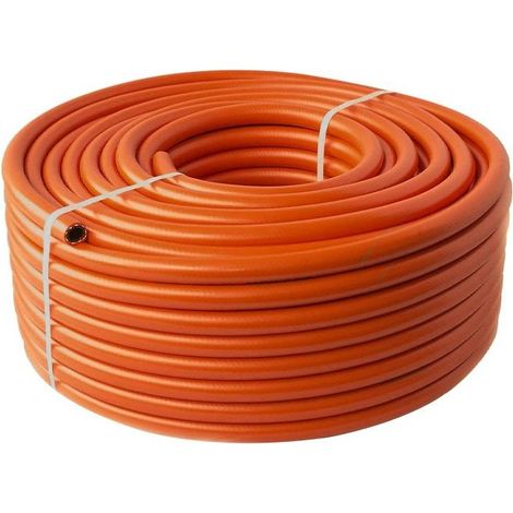 Tubo de butano 9x15mm 60m naranja bicapa goma para instalaciones de gas - PLASTIGAS