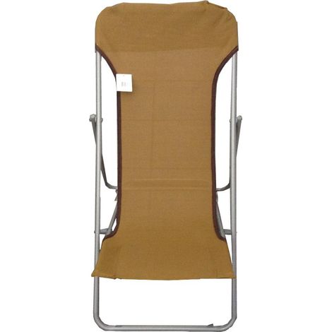 Gartenfreund Strand Liegestuhl aus Stahl 45x72x70h cm Farbe Beige