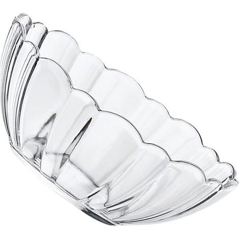 1 saladier acrylique transparent, forme fleur 22 cm, réutilisable pour salades fruits et en-cas