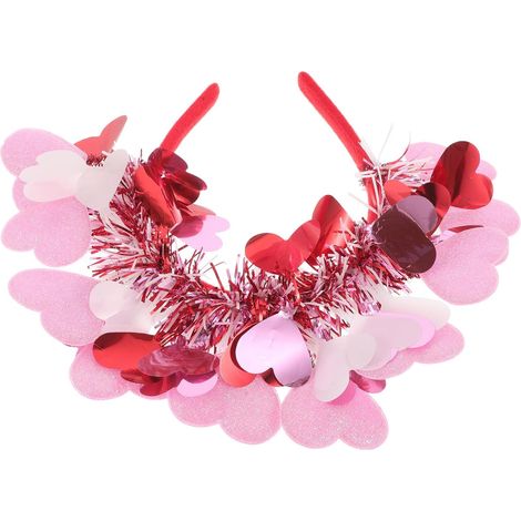 de 10 bandeaux pour la Saint Valentin avec cœurs en tissu (1/5)