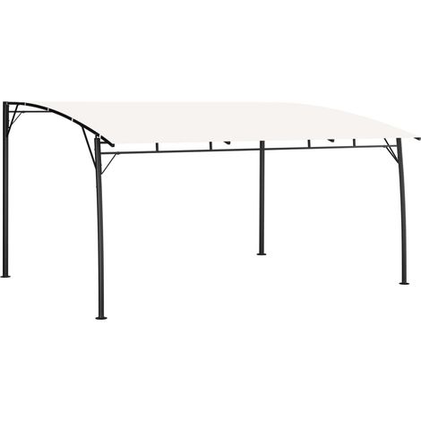 Auvent pare-soleil de jardin - Auvent de jardin Soleil imperméable 4x3x2,55 m Crème BV943295 - BonneVie (1/5)