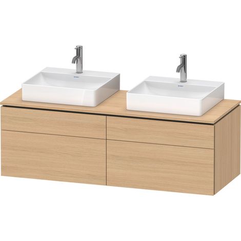 Duravit L-Cube Meuble sous-lavabo en console suspendu, avec plan