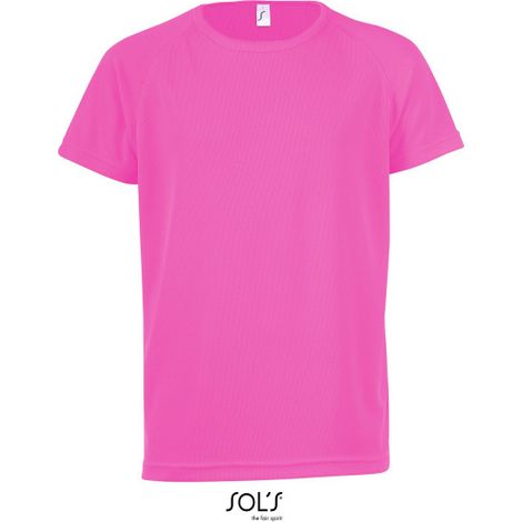 Camiseta Niños Mangas Raglán SOL'S SPORTY KIDS 08A Fucsia
