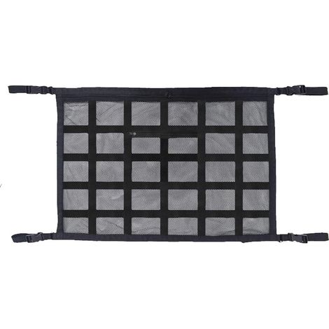 Filet de chargement pour plafond de voiture - Renforce la capacité de charge et moins d'affaissement - Organiseur de rangement sur le toit en maille double couche - Accessoires intérieurs pour camion,