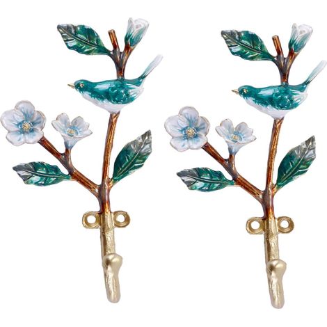 2 dekorative Wandhaken 16,5 x 9,7 cm Metallhaken, geeignet zum Aufhängen von Schals, Jacken, Schlüsseln, Schmuck, kleinen Taschen usw.