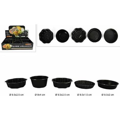 TrAdE Shop Traesio - Set 48 Pz Formine Alluminio Antiaderenti Forno Biscotti Dolci Cupcakes Assortiti -