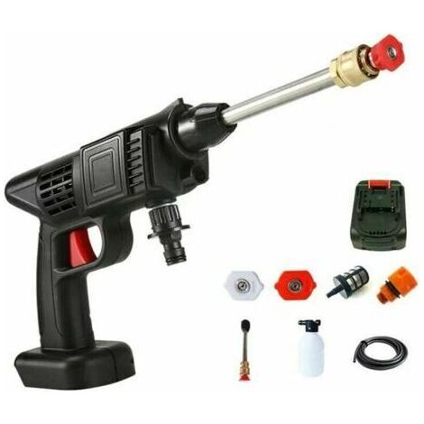 Tragbarer, kabelloser Hochdruckreiniger – 50 PSI Druck – 24V 1500mAh Akku – Ideal für die Autowäsche