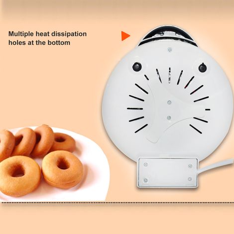 Mini-Donut-Maker mit Antihaftbeschichtung, rutschfest, weiß, stylisch, europäischer Stecker, 220 V (1/5)
