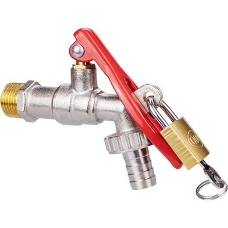 Verrouillage De Robinet Robinet De Verrouillage Extérieur De Protection Robinet Robinet Anti Vol Robinet Cadenassage De Verrouillage De Jardin Anti Vol Sécurisé (1/5)