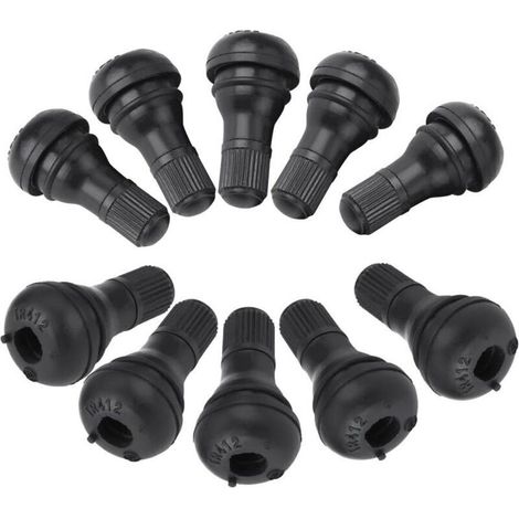 Válvula de rueda para tractor cortacésped, válvula TR412, paquete de 10 tapas antipolvo para válvulas de neumáticos de coche (1/4)
