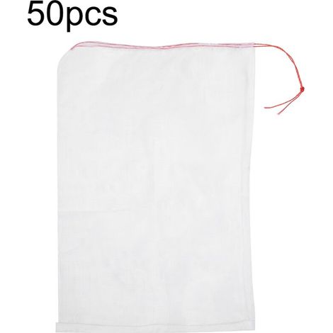 royaluxe -Filet de Protection pour fruits et légumes de jardin, 50 pièces, sacs en maille, sac à cordon Anti-oiseau, outils de jardinage 45x30 (1/5)