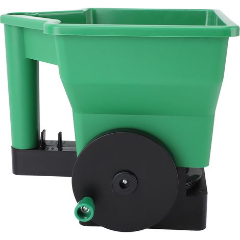 Esparcidor manual de 3 litros, pequeño y fácil de usar, para césped y jardín, ideal para fertilizantes y sal verde. (1/5)