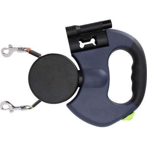 Laisse Rétractable - ZVD - Double Tête - 360° - LED - Nylon PZCC (1/4)